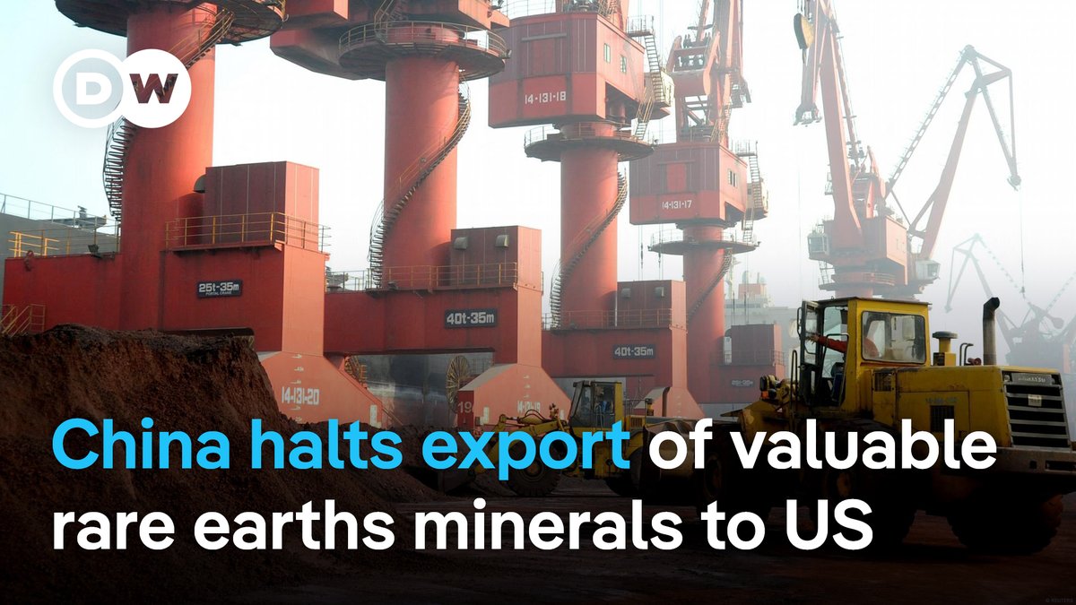 China has stopped the export of rare earths to the United States in reponse to the Trump administration's tariffs. Many of the rare earths are crucial for US high-tech industries.