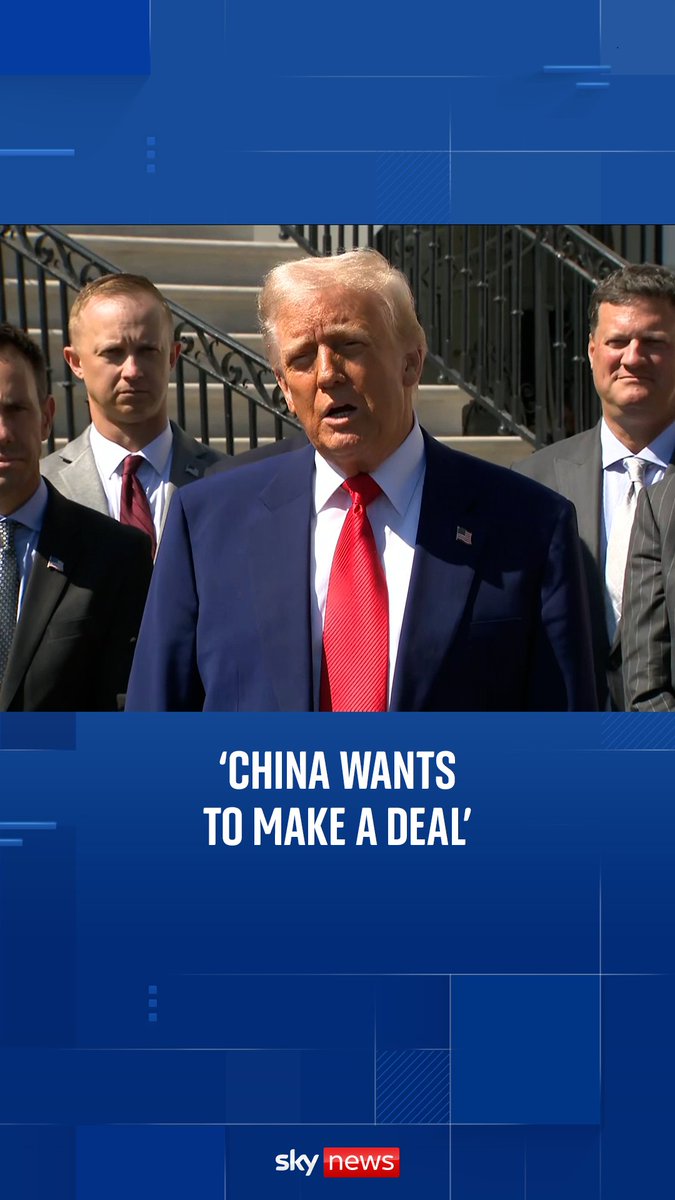 Donald Trump says Xi Jinping ‘wants to make a deal’ following latest announcement of 125% tariffs against China.