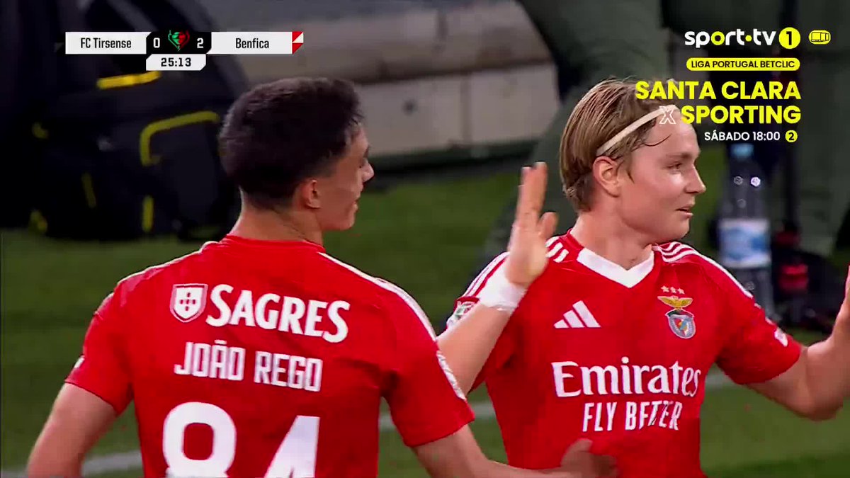 João Rego estreou-se a marcar pela equipa principal do Benfica.