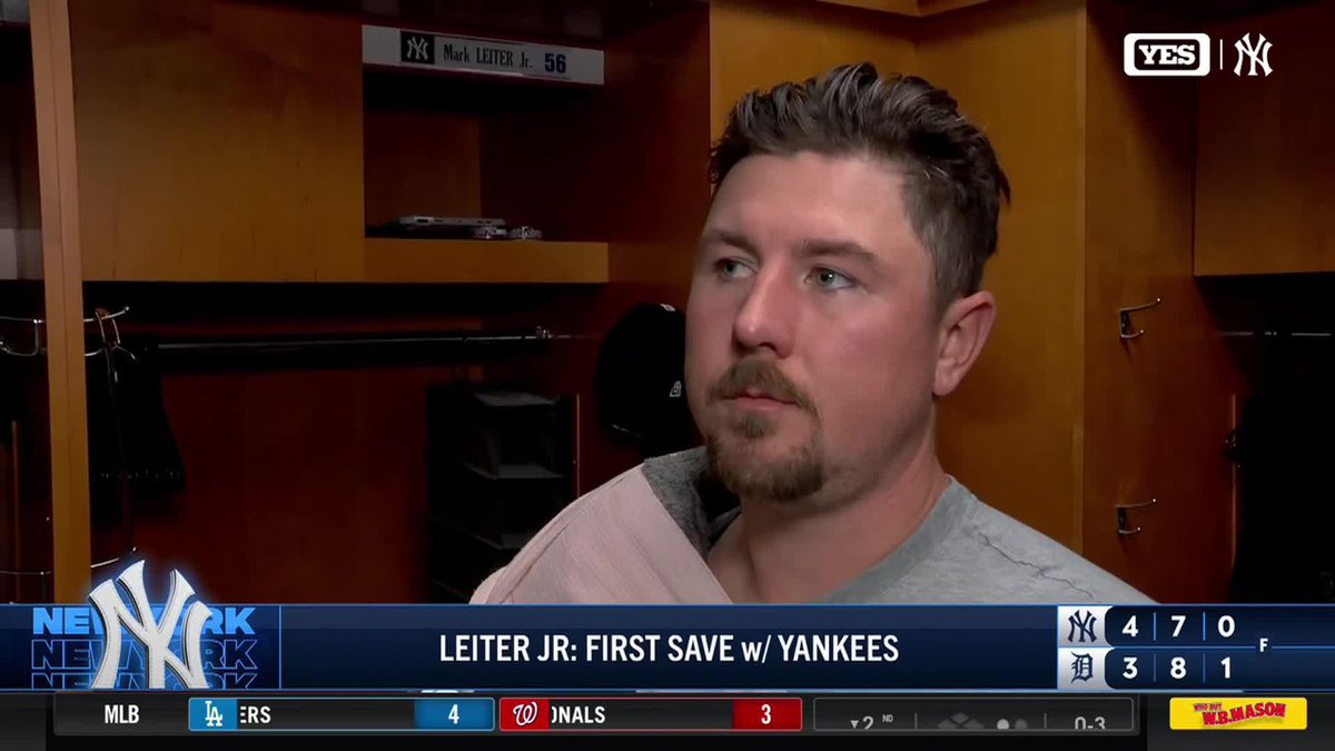 After picking up his first save as a Yankee, Mark Leiter Jr. talked about his approach & Max Fried when he spoke with Meredith Marakovits & the media Wednesday. #YANKSonYES