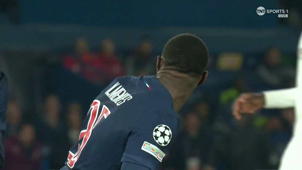 Composure personified 🥶 Nuno Mendes with a third for PSG in added time ⏰ 📺 TNT Sports &amp; discovery+ UK