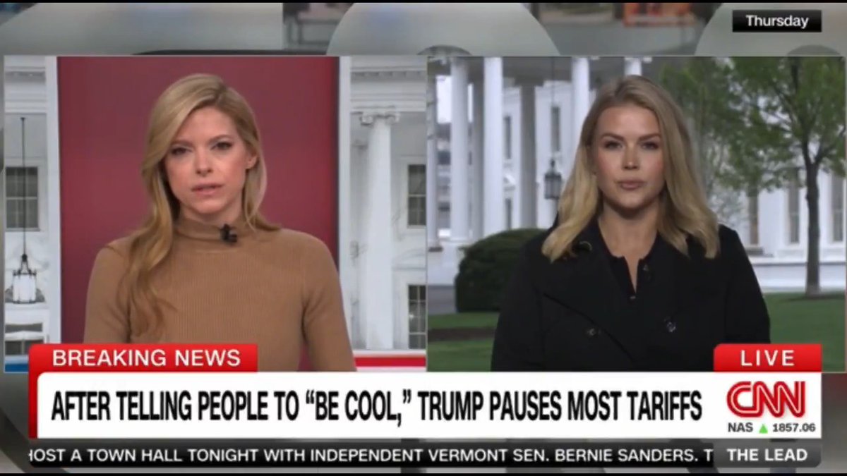 So first Trump's team said there is no chance that Trump backtracks on the tariffs. Then they claim it was his plan all along to do exactly this. Then he claims that he backtracked because people were getting "yippy" and upset. None of this makes any sense. Trump's bluff was called, like we all knew would happen and he folded. He's just too weak to admit it.