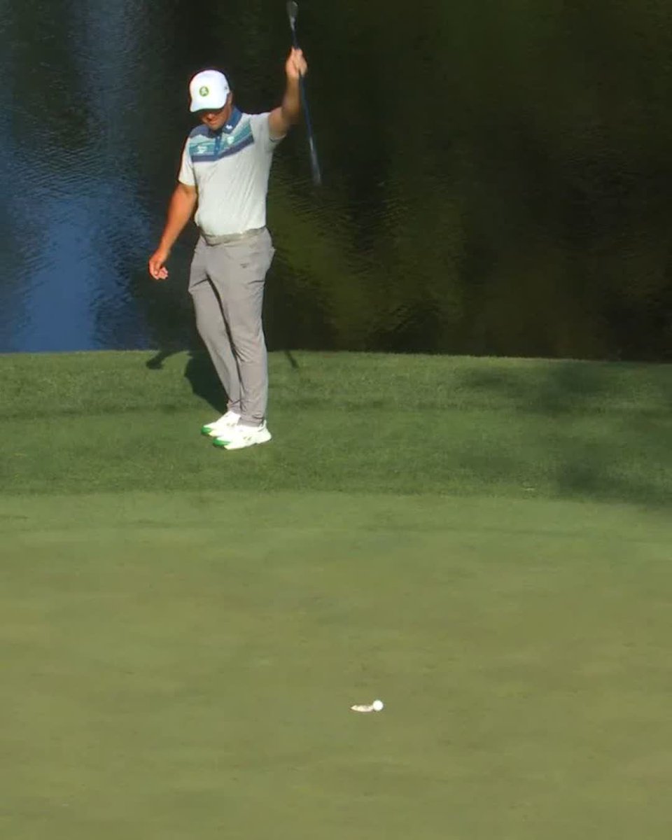Bryson DeChambeau takes the long way home at the Par 3 Contest. #themasters