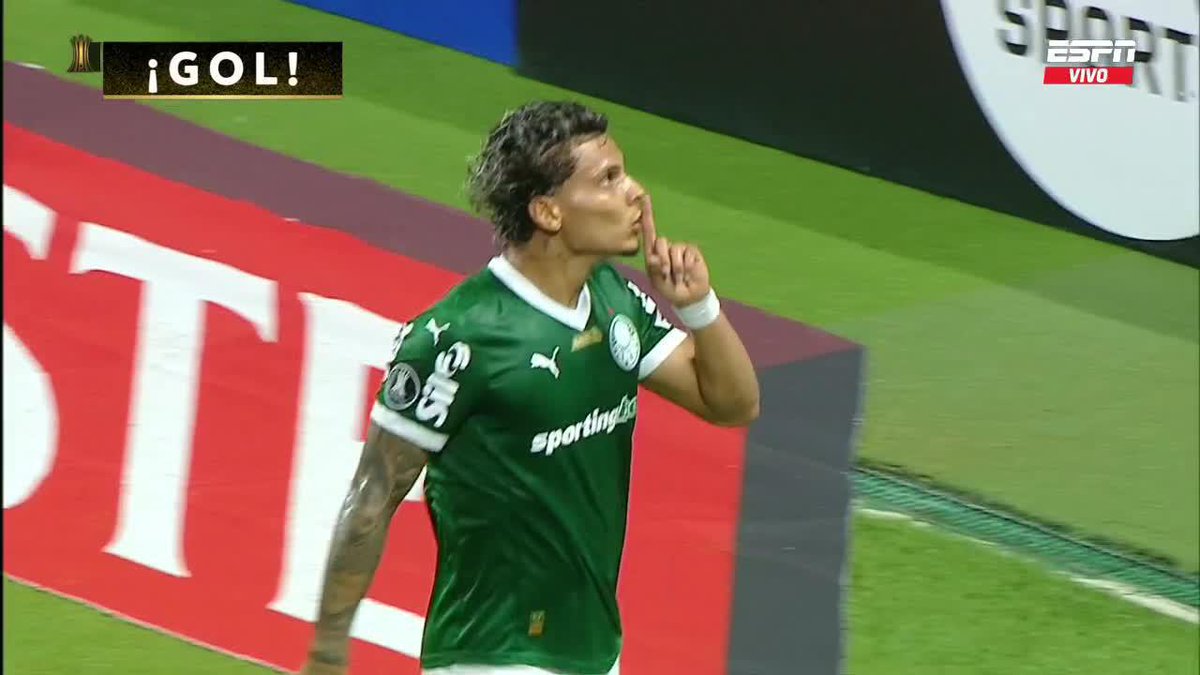 🇨🇴 GOOOL de Richard Ríos. El colombiano marcó el 1-0 de #Palmeiras ante #CerroPorteño, al 41’ 👀 El centrocampista anotaciones en dos partidos de Libertadores