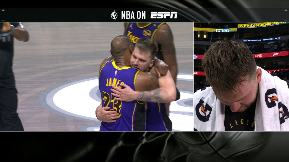 "I don't know how I did it. Because when I was watching that video, I was like, 'There's no way I'm playing this game.'" Luka Doncic after dropping 45 PTS in his emotional return to Dallas with the Lakers ❤️