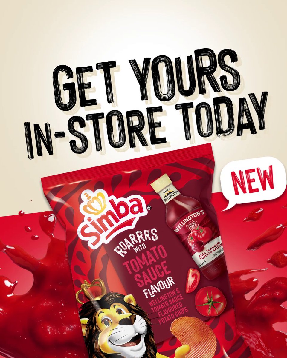If loving Tomato Sauce is wrong, we don't want to be right. Introducing the new Simba x Wellington's Tomato Sauce Flavoured Chips. #FortheLoveofTomatoSauce #RoarrrsWithFlavour