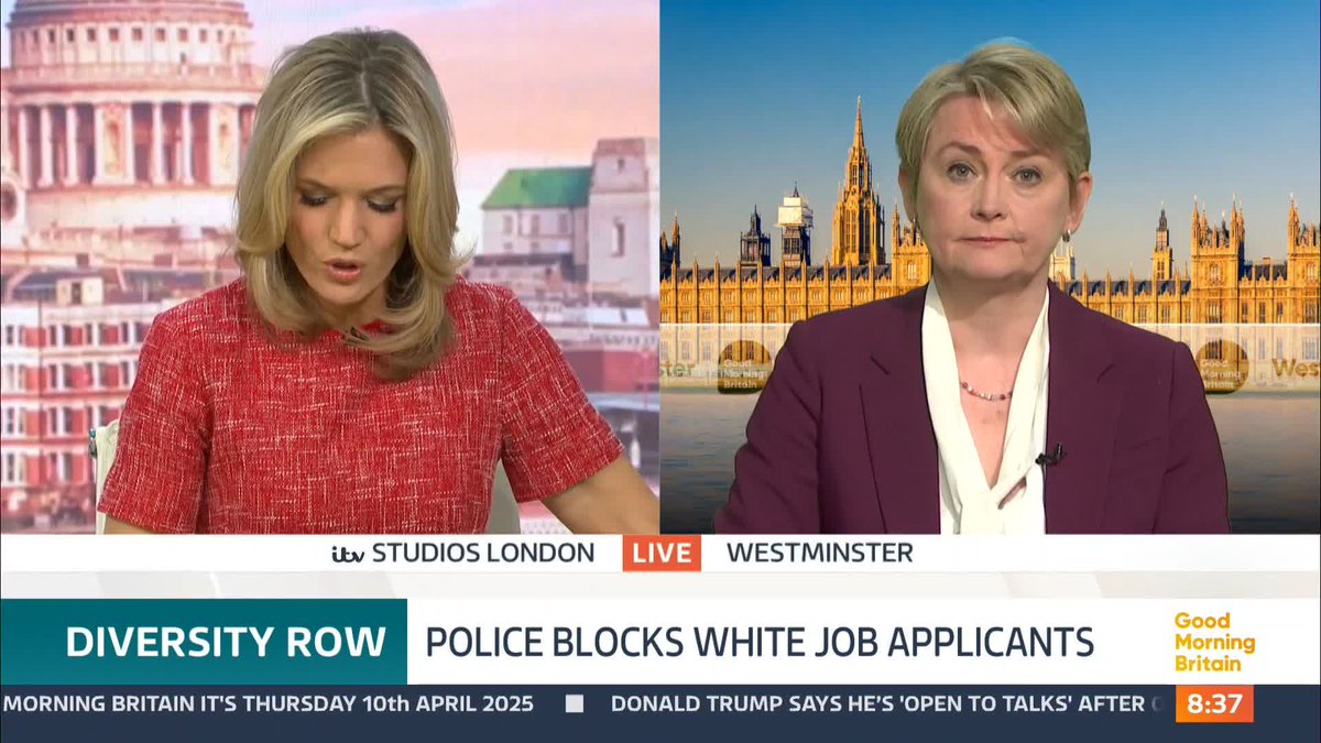 'Will you give those powers to make sure that officers can be sacked, who shouldn't be in the police force, who aren't safe to be there?' - Charlotte Hawkins Home Secretary Yvette Cooper confirms plans to give police forces powers to sack officers who fail vetting.