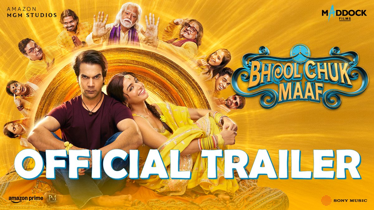 Titli hai Ranjan ka pyaar; par haldi par atka hai uska sansaar, Toh dekhne zaroor aaiyega inki kahaani with parivaar. ☺️ Get ready for a bhasad wali shaadi where everything goes wrong… #BhoolChukMaafTrailer Out Now. 🔗 - In cinemas on 9th May.