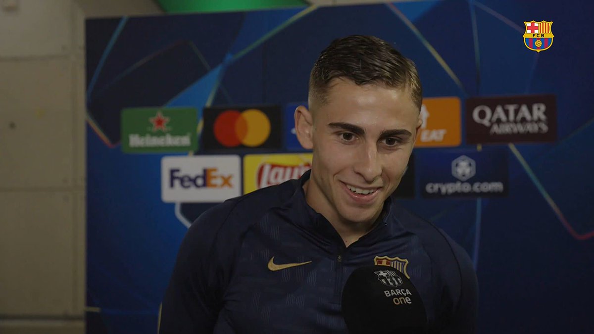 🎙️ FERMÍN: “The three attackers we have are really good.” #BarçaBVB UEFA Champions League