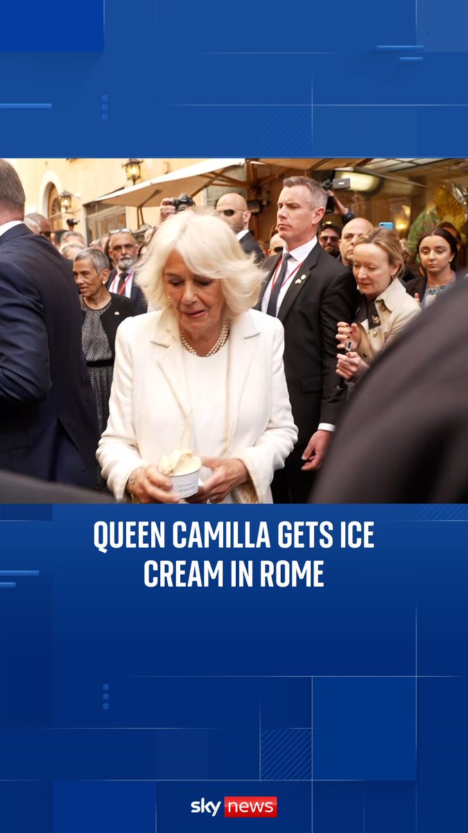 Queen Camilla gets ice cream in Rome 🍦💖