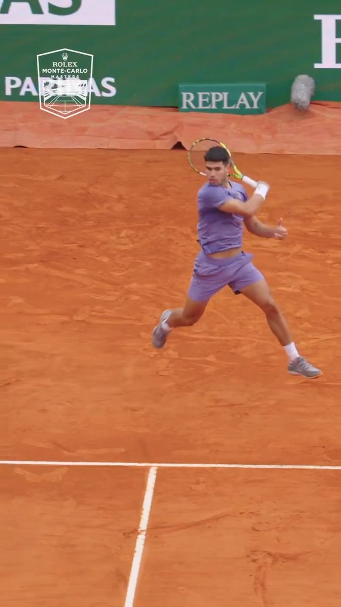 Carlos Alcaraz is an artist and the clay court is his canvas 🎨 #RolexMonteCarloMasters