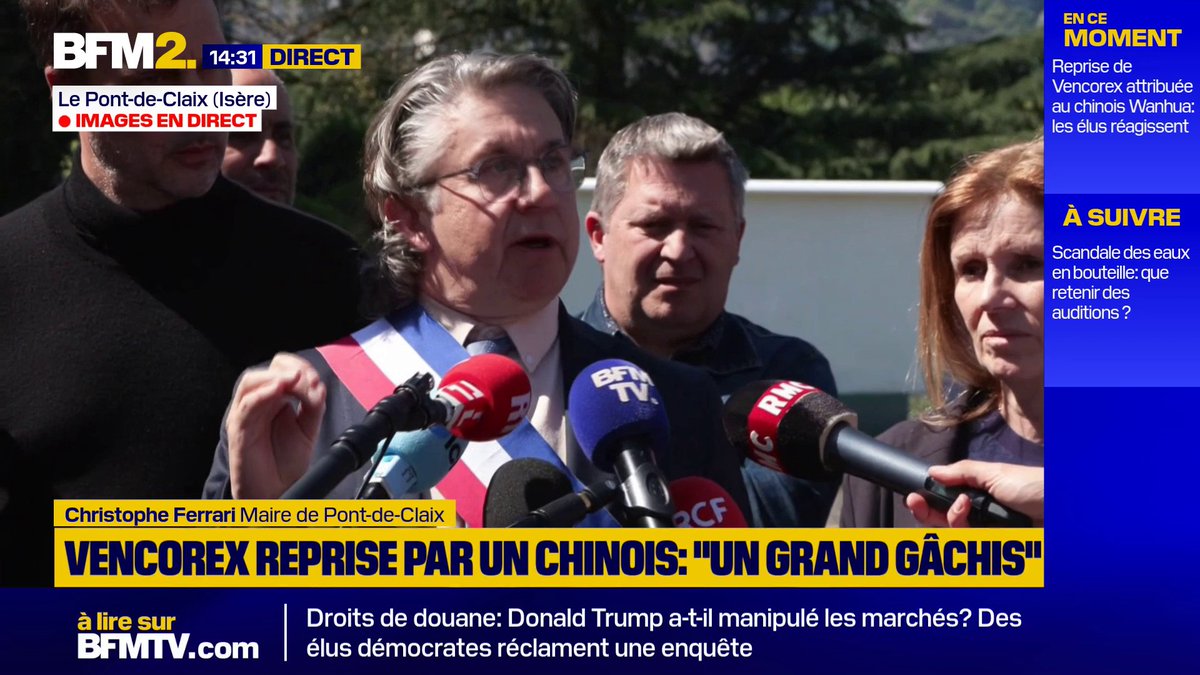 Vencorex reprise par un groupe chinois : "Le ministre de l'Industrie avait mis une croix rouge sur ce dossier en disant que, de toute façon, ce site allait fermer", dénonce le maire de Pont-de-Claix