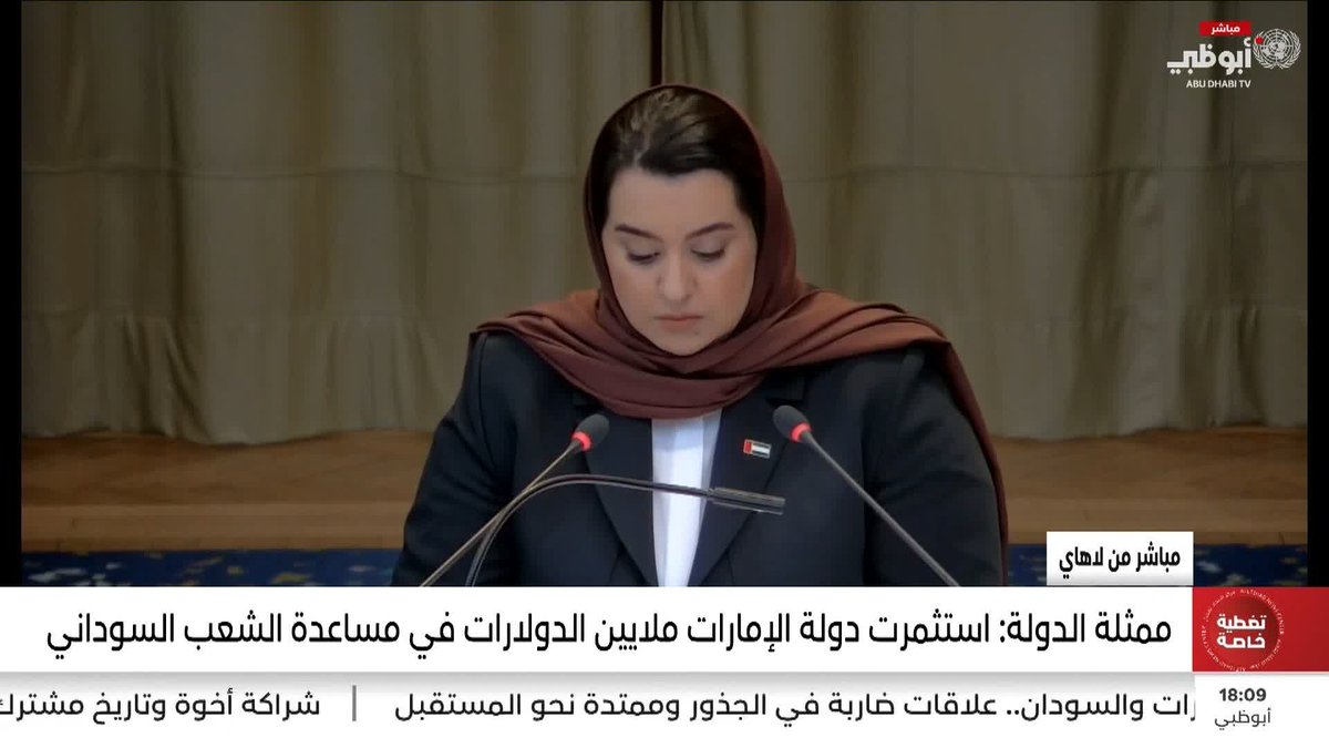 ممثلة الدولة أمام "العدل الدولية": #الإمارات لم تقدم أي سلاح أو مواد للطرفين المتحاربين في #السودان #الإمارات_مع_السودان #الإمارات #السودان #UAE #Sudan #ICJ #مركز_الاتحاد_للأخبار
