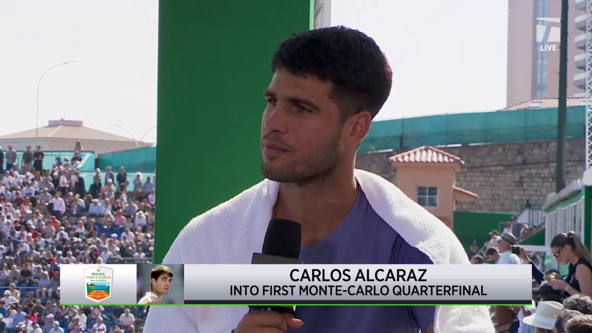 Alcaraz. “I realize that I just have to play tennis”
