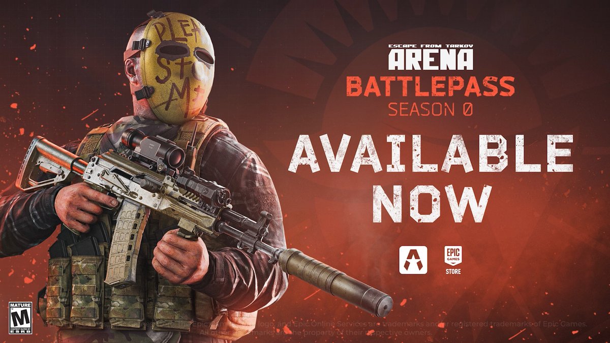 Escape from @TarkovArena is now available on the Epic Games Store! Don't miss out on the first-ever free battlepass for Season 0: