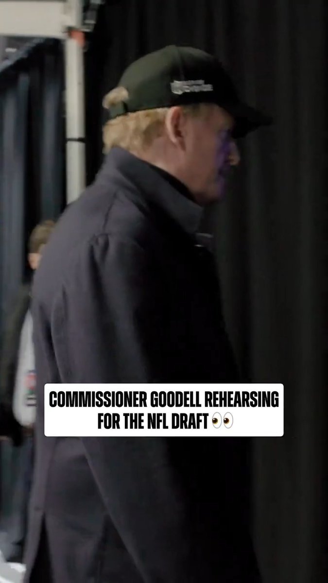 Yes, even the Commish has to get his reps in before the big night. 💪 📺: 2025 #NFLDraft – April 24-26 on NFLN/ESPN/ABC 📱: Stream on NFL+