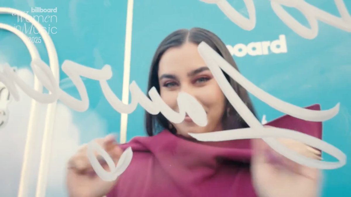 .Lauren Jauregui leaves a special message just for you with her signature on Billboard’s camera backstage at #BBWomenInMusic ✍️💖