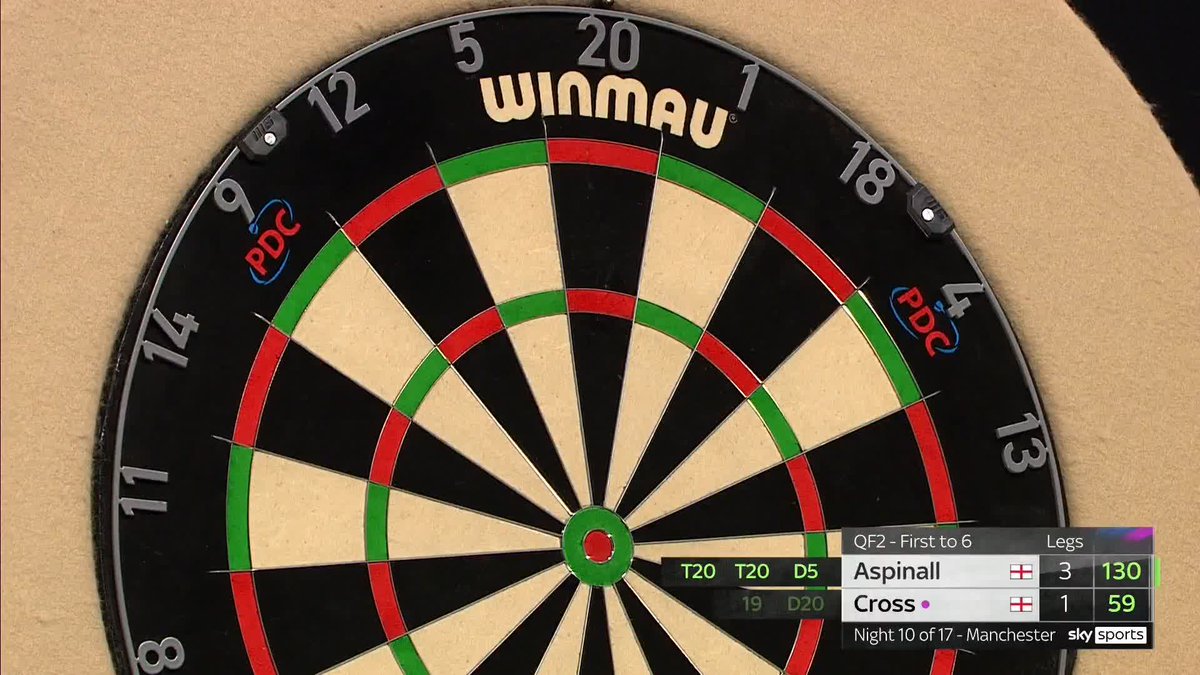 130 CHECKOUT! ‼️ Sensational finishing from Aspinall 💥