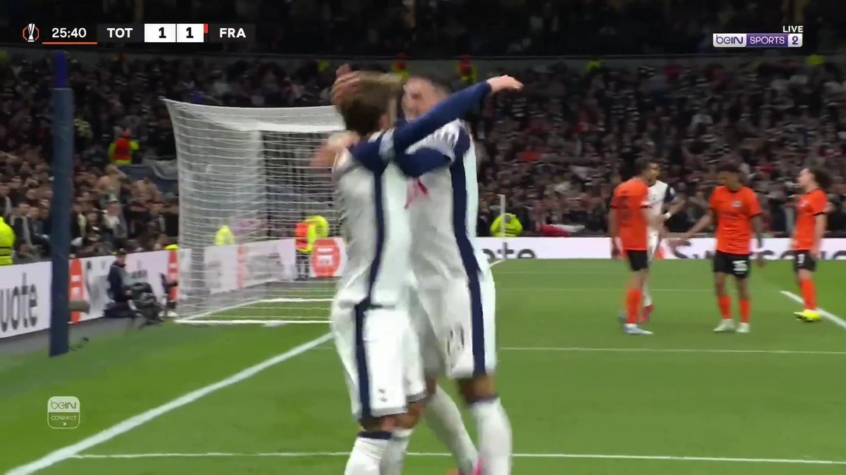 🚨🚨🚨🚨🚨🚨🚨🚨🚨🚨🚨🚨 توتنهام يسجل هدف التعادل من بيدرو بورو توتنهام 1-1 فرانكفورت