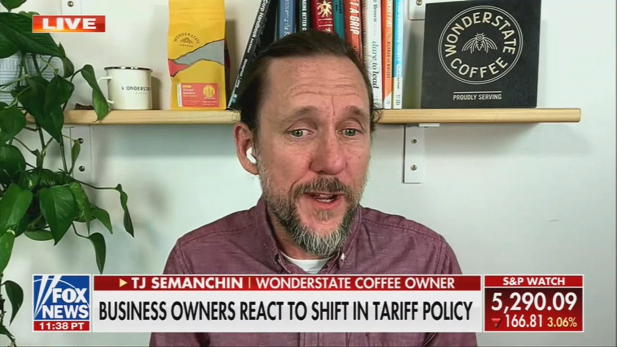 Small business owner: People around the country should expect prices to go up if this 10% tariff stays in place for a product like coffee. Main street businesses are suffering