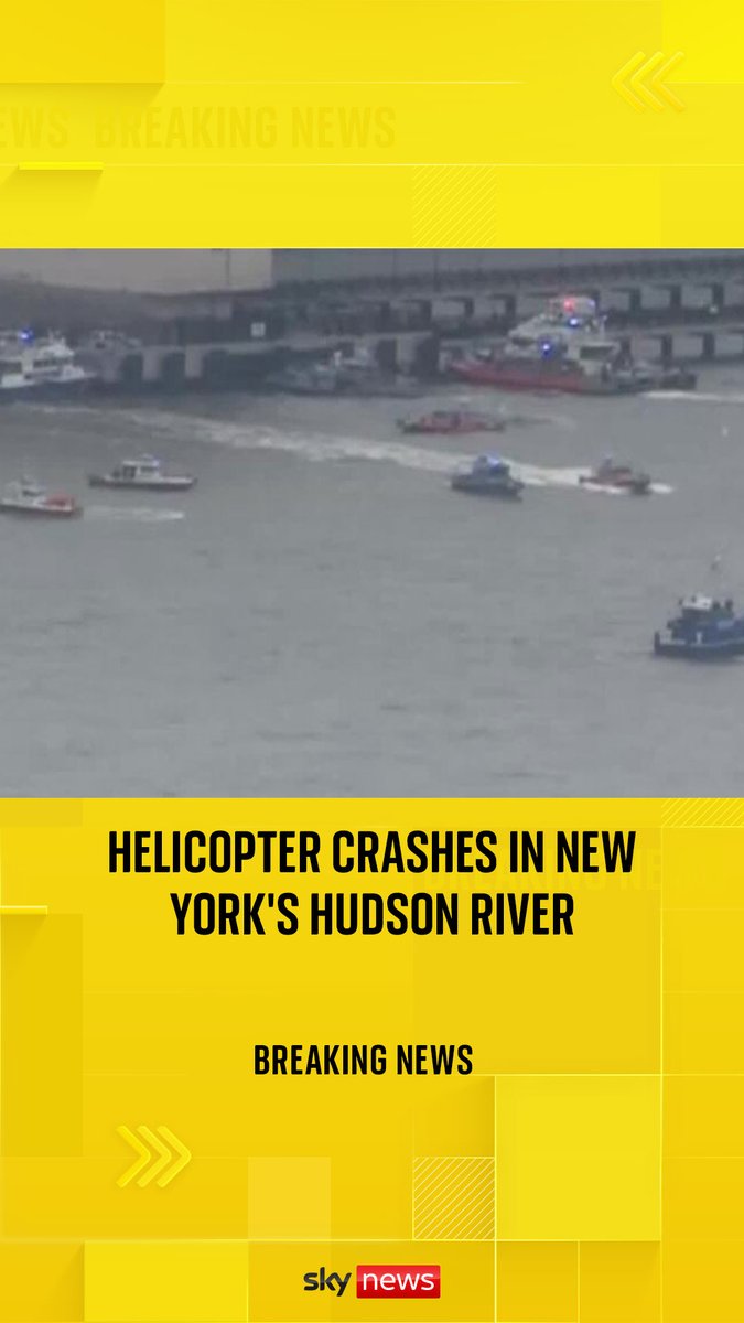 BREAKING: A helicopter has crashed in the Hudson River near Manhattan, the New York Police Department has said 🔗