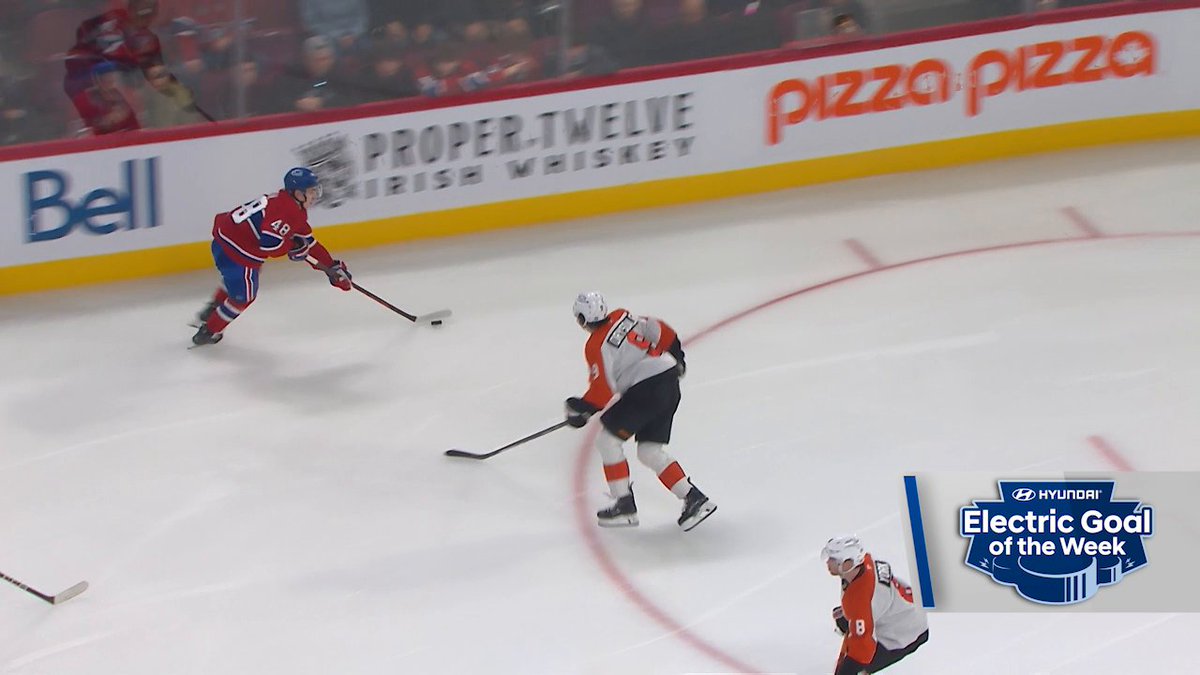 A Lane Hutson laser beam. 🤯 Electric Goal of the Week presented by Hyundai Canada