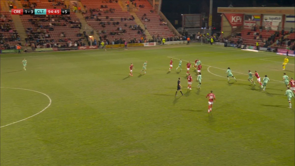 Agius pulls one back for Crewe Alexandra just before full-time 👏