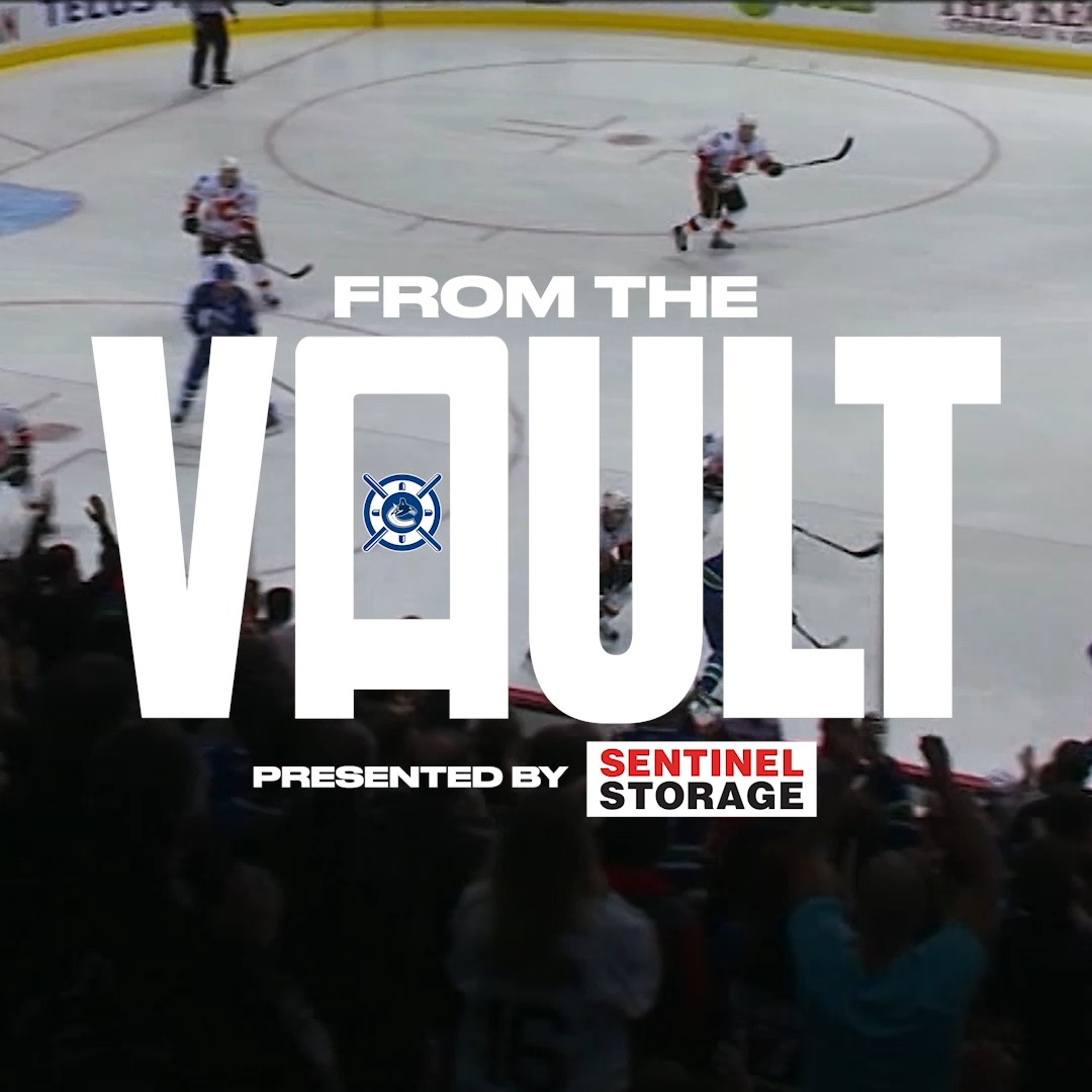 FROM THE VAULT: Daniel Sedin. 🔓 Relive the unbelievable between-the-legs goal from Daniel Sedin to score a hat trick on this day in 2010! #Canucks | @SentinelStorage
