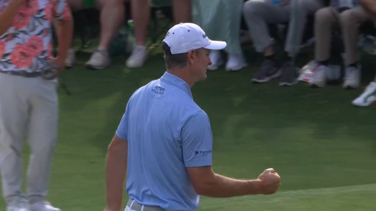 Justin Rose's 8th birdie of the day comes at No. 16.
