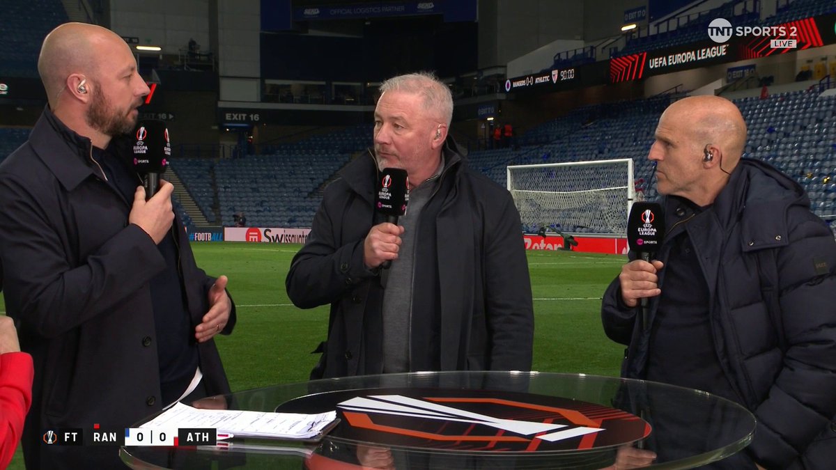 Was it a red card? 🟥 Ally McCoist, Alex Rae and Alan Hutton get a bit heated discussing the Rangers red card, and the laws of the game 🤬 🎙️ Emma Dodds | 📺 TNT Sports &amp; discovery+ UK
