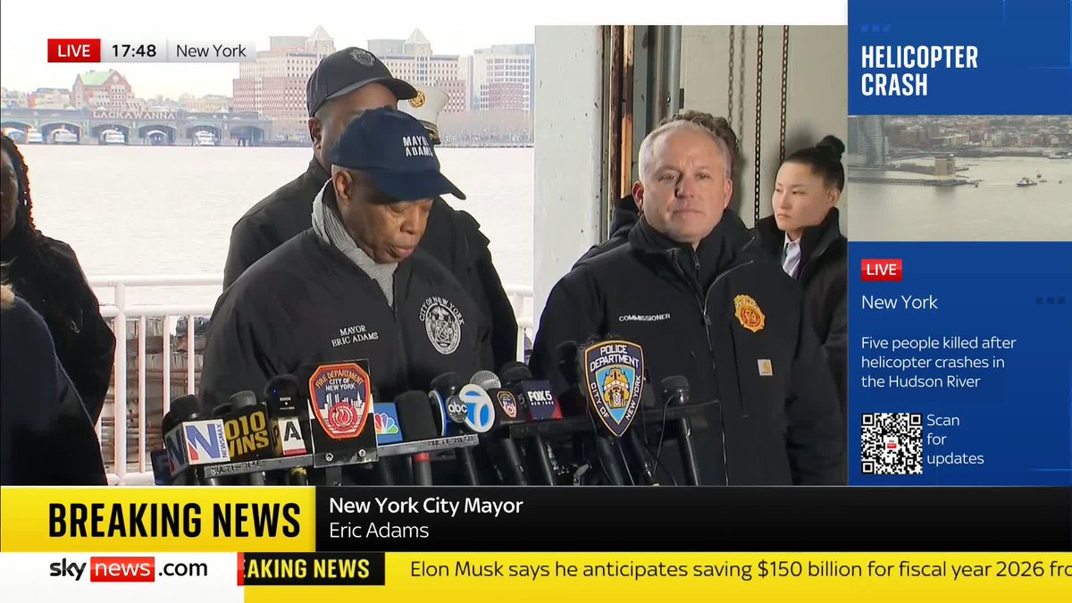 WATCH: NYC Mayor Adams confirms 3 children, 3 adults killed in Hudson River helicopter crash; all bodies recovered