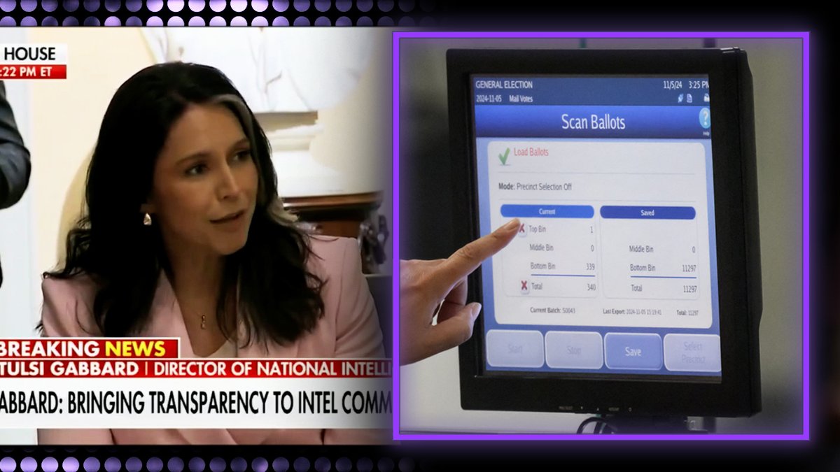 BREAKING: Director Of National Intelligence Tulsi Gabbard Says Electronic Voting Machines Are Compromised » LIVE X STREAM: