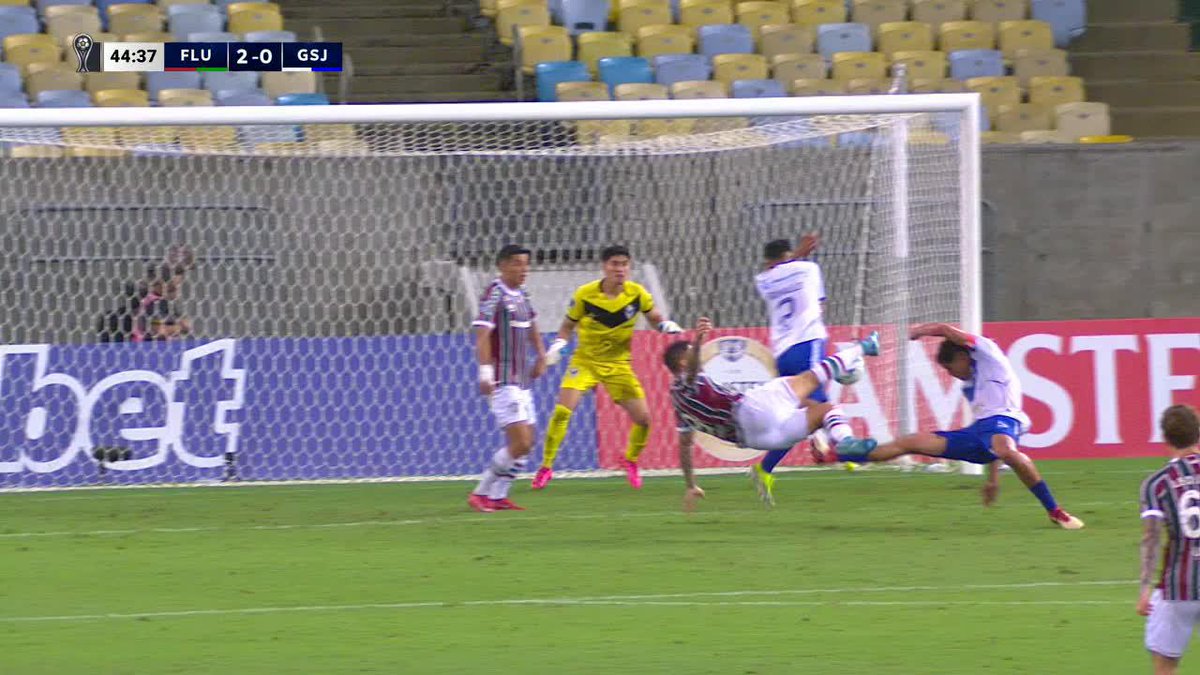🔥 EVERALDO SE LUCIÓ CON UN DOBLETE TOP EN EL 5-0 DE FLUMINENSE VS. SAN JOSÉ, EN EL MARACANÁ, POR LA #Sudamericana 1️⃣ Fierrazo al ángulo desde afuera del área 2️⃣ ¡De tijera! 📌 ¿Con cuál te quedás?