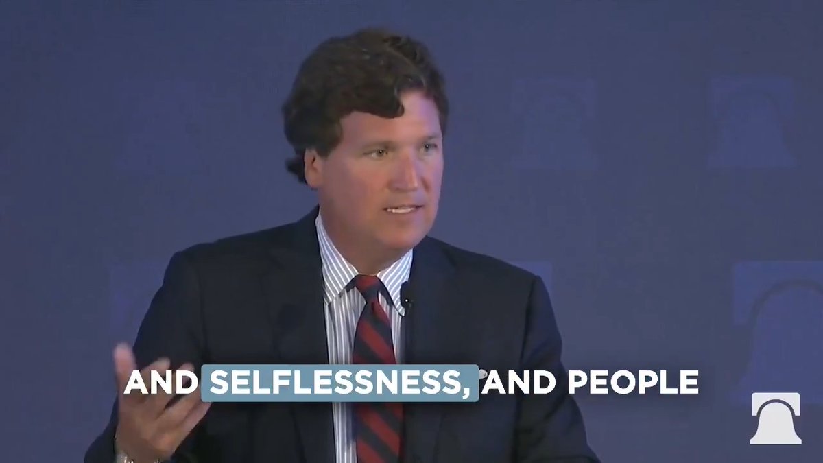Tucker Carlson at Heritage: We shouldn’t be shocked by the evil around us. That’s the way the world works because we know who’s in charge of it. What we should be shocked by and grateful for are the intrusions of goodness and holiness that save us from destruction.