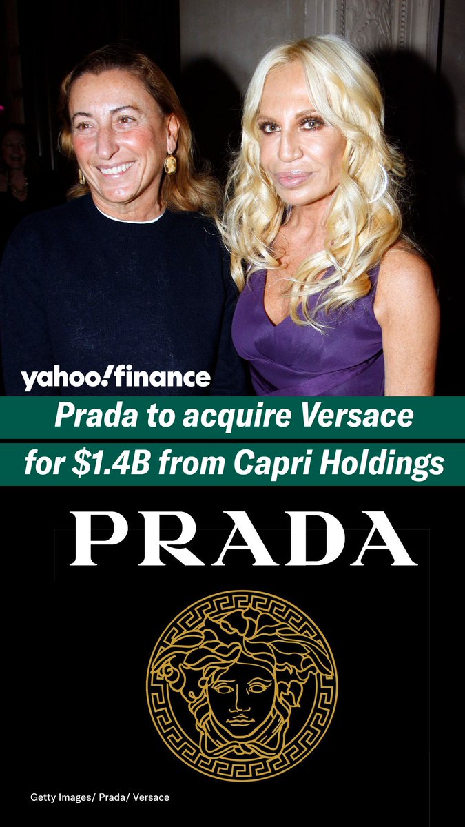 Prada will acquire Versace from Capri Holdings for just under $1.4 billion. Full details: