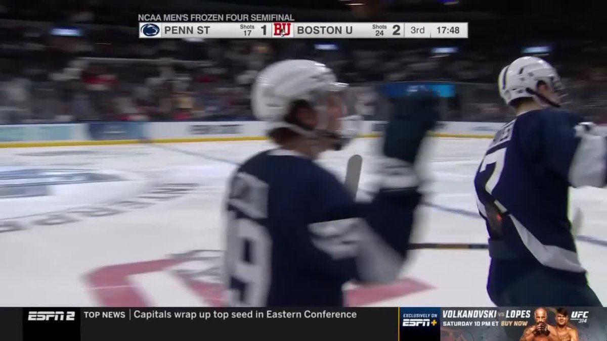 PENN STATE GETS ON THE BOARD ‼️ Penn State Men’s Hockey #B1GHockey on ESPN2 🎥