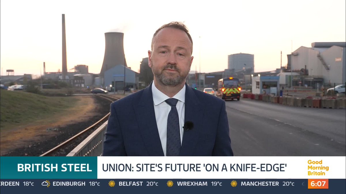 Union leaders say time is running out to save the steelworks at Scunthorpe, which employs 2,700 people. The Chinese owner of British Steel claims the plant's two blast furnaces are "no longer financially sustainable" and raw materials are running out. @swainitv reports.