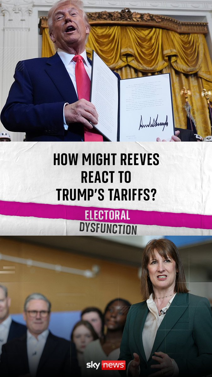 What are Rachel Reeves' options in the face of Trump's tariffs?💰 @bethrigby takes Harriet Harman and Ruth Davidson through what the Chancellor might do next... #ElectoralDysfunction 🎧 Listen: 📺 Watch: