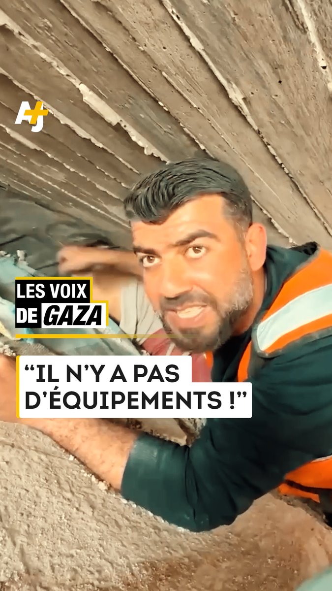 “Il n’y a pas d’équipements !” À Gaza, ces secouristes de la Défense civile fouillent les décombres à mains nues, sans aucun outil, pour tenter de sauver des vies.