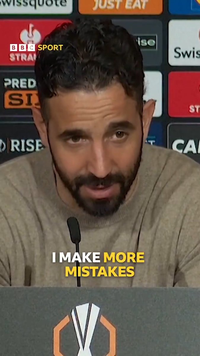 Ruben Amorim says he has made more mistakes this season than his #ManUtd players have! 😮