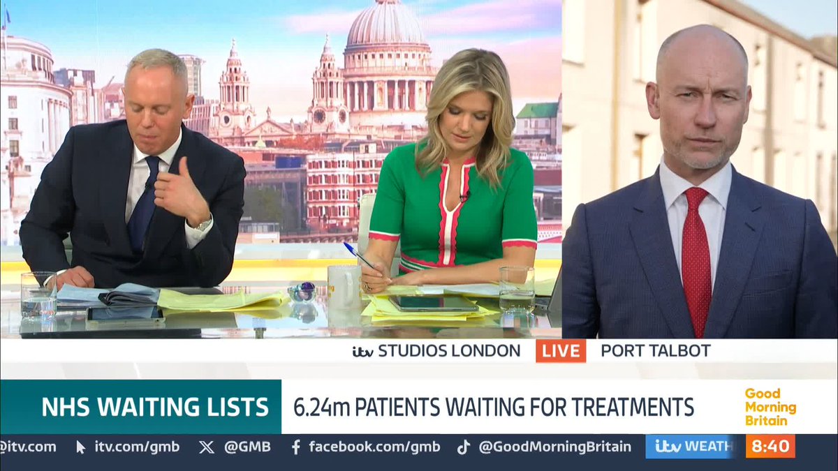 'The NHS satisfactory score is the lowest since records began. You've been in office for a year, how do you explain that?' Rob Rinder asks Care Minister Stephen Kinnock as 6.24 million patients are waiting for treatments.