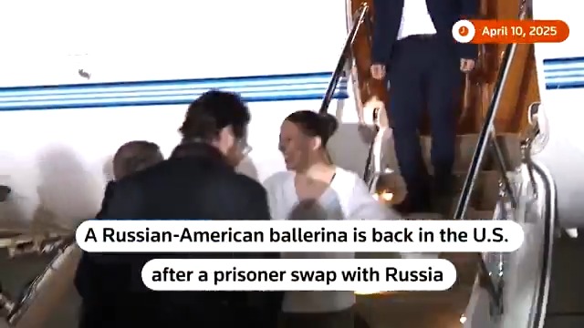 Ksenia Karelina, a Russian-American ballerina, who was sentenced to 12 years in prison in Russia for donating to a charity aiding Ukraine landed in Washington after being freed in a prisoner swap