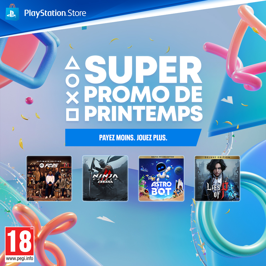 Les Super Promos de Printemps continuent jusqu'au 23 avril sur le PlayStation Store ! De nouveaux jeux ont été ajoutés, découvrez-les ici :