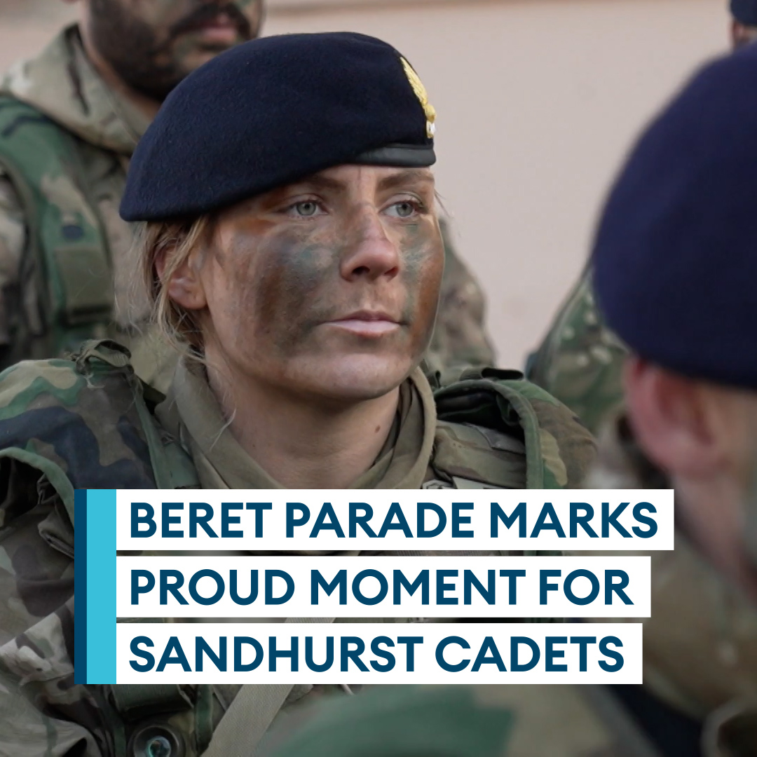 A moment of pride🪖🫡 The regimental beret parade is an iconic moment for Sandhurst cadets. We spoke to cadets about the "special moment" following their tough year of training. Watch the finale of 'Sandhurst Women: Army Ready' available NOW🔴 on BFBS Forces News YouTube.