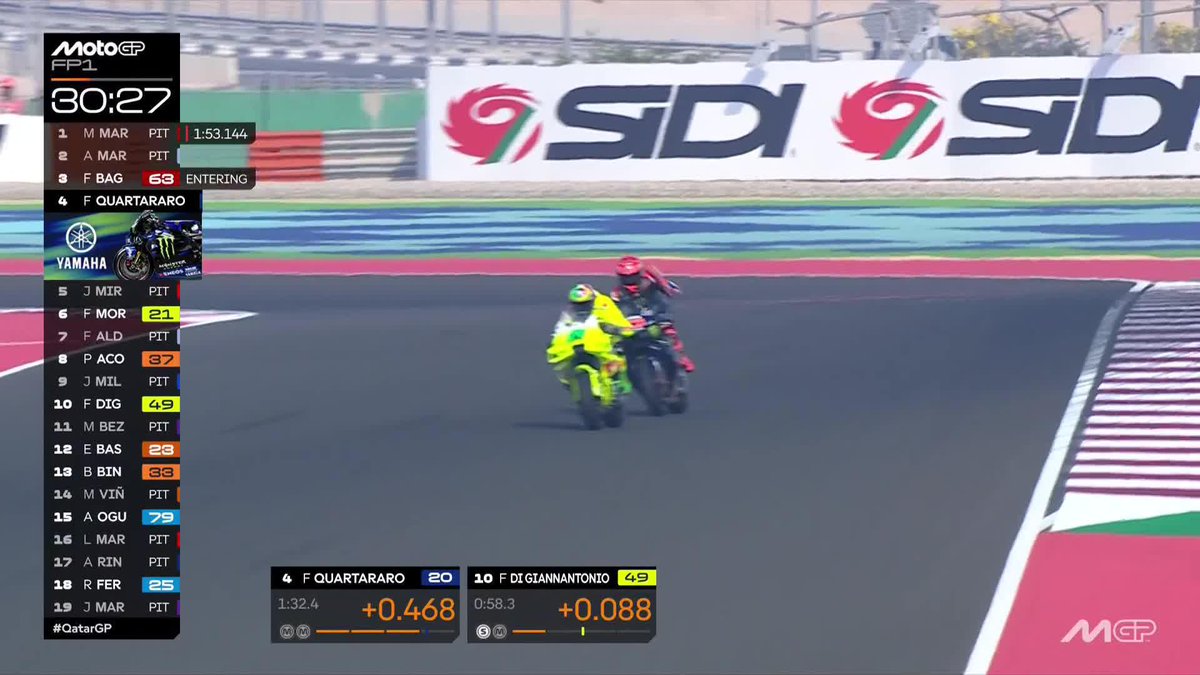Quartararo wasn't too pleased with Morbidelli here 👀😠 #QatarGP 🇶🇦