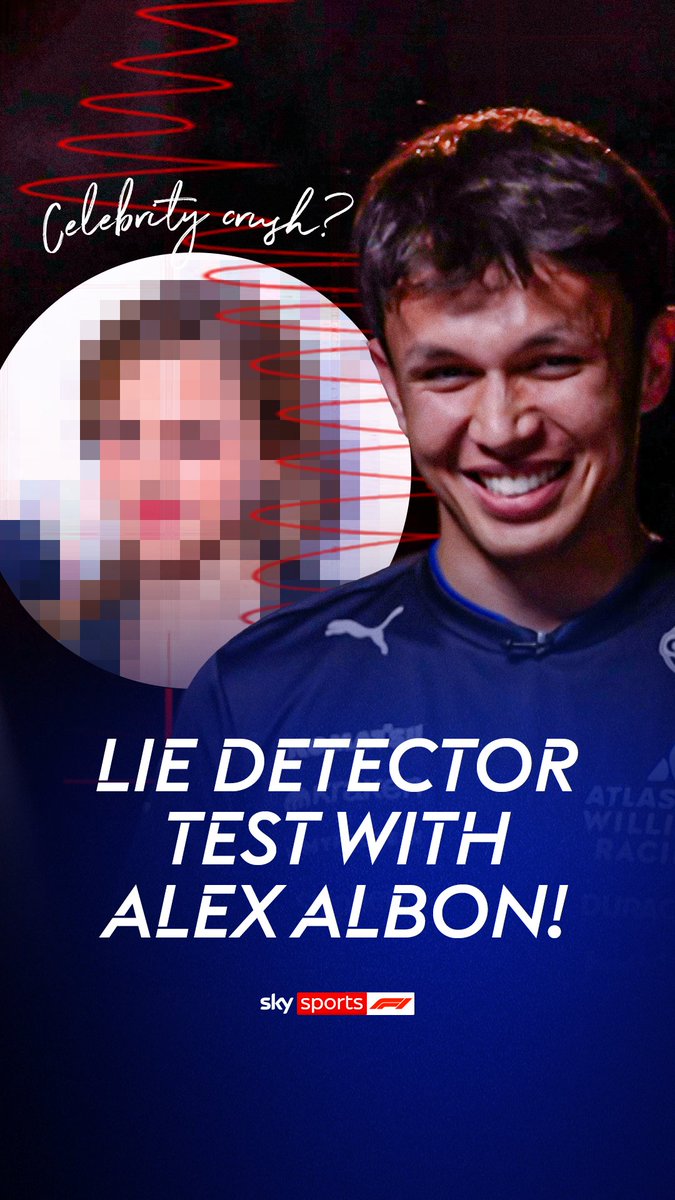Alex Albon reveals his celebrity crush during the Sky Sports lie detector test 😍