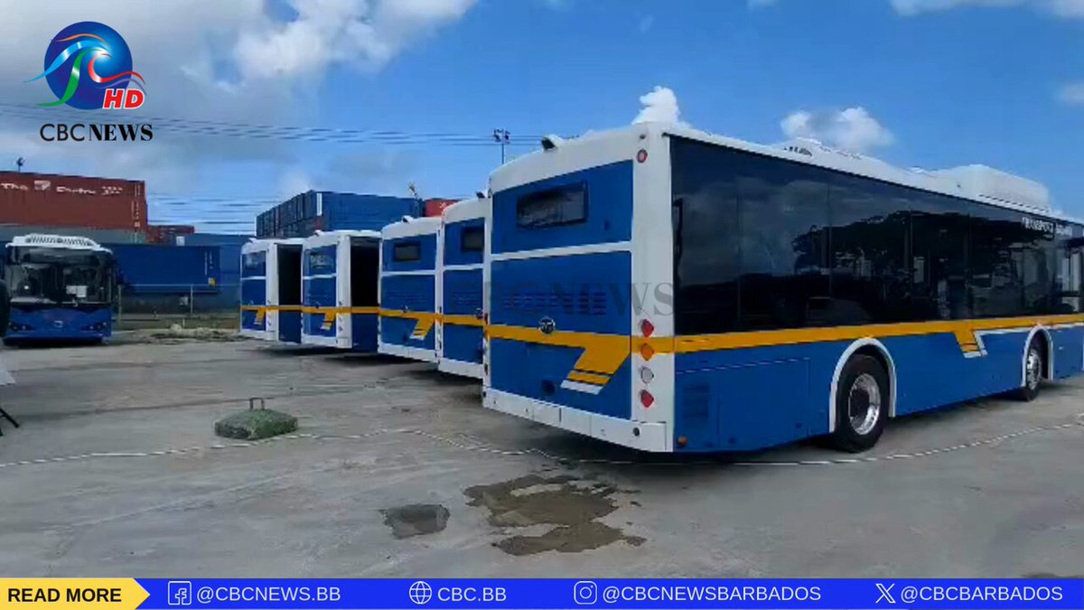 Barbados has officially received a fleet of 30 electric buses, a gift from the People's Republic of China. This brings the fleet of electric buses on the island to 89. 📸Christopher Wood #Buses #China #Barbados #CBCNewsBB