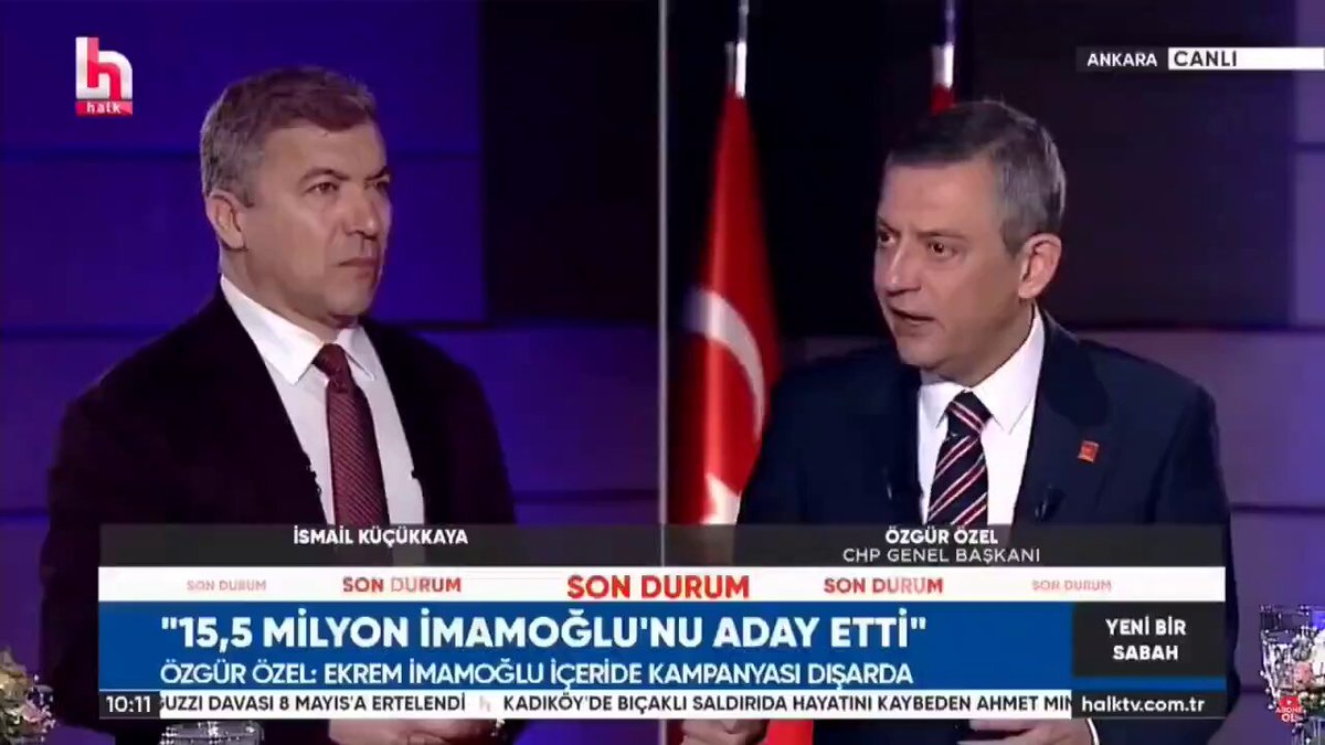 Genel başkanlığını Ekrem İmamoğlu'na borçlu olan Özgür Özel, Ekrem için akla hayale gelmeyen fikirler üretiyor. Bu ülke yönetmeyi CHP kongresi sanıyor galiba?