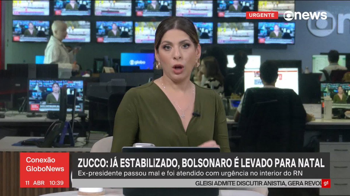 Coronel Zucco, aliado de Bolsonaro, diz que estado de saúde do ex-presidente é estável e está em deslocamento aéreo para deixar o interior do RN e ser levado para a capital Natal. ➡ Assista ao #ConexãoGloboNews: #GloboNews