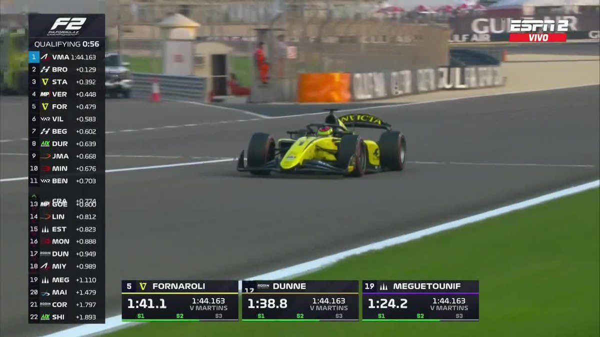 ¡POLES PARA FORNAROLI Y DUERKSEN! El italiano fue el mejor en la qualy del #BahrainGP de #F2 y el paraguayo largará en primer lugar en la carrera Sprint del sábado. 📺 Toda la #Formula2 en #DisneyPlus